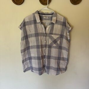 Maurice’s blue Plaid Short Sleeve button up Shirt size XXL